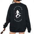 They Didn't Burn Witches They Burned Floral Women's Oversized Sweatshirt Back Print Black