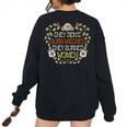 They Didn't Burn Witches They Burned Women's Oversized Sweatshirt Back Print Black