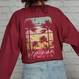 Ft Fort Lauderdale Florida Retro Vintage Beach Surf Surfing Florida & Merchandise Women's Oversized Sweatshirt Back Print Maroon Ft Fort Lauderdale Florida Retro Vintage Beach Surf Surfing Florida & Merchandise Women's Oversized Sweatshirt Back Print Maroon
