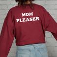 Mom Pleaser Cute Mom Life Women's Oversized Sweatshirt Back Print Maroon