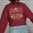 They Didn't Burn Witches They Burned Women's Oversized Sweatshirt Back Print Maroon