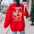 Ft Fort Lauderdale Florida Retro Vintage Beach Surf Surfing Florida & Merchandise Women's Oversized Sweatshirt Back Print Red Ft Fort Lauderdale Florida Retro Vintage Beach Surf Surfing Florida & Merchandise Women's Oversized Sweatshirt Back Print Red