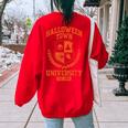 Halloween Town University Teacher Student Costume Women's Oversized Sweatshirt Back Print Red