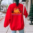 Vintage Trick Or Treat Halloween No Tricks Just Treats Candy Halloween Women's Oversized Sweatshirt Back Print Red