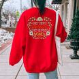 They Didn't Burn Witches They Burned Women's Oversized Sweatshirt Back Print Red