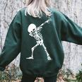 Dabbing Skeleton - Halloween Dab Skull Women Oversized Sweatshirt Back Print Forest