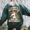 I Don’T Co-Parent With The Government Unicorn Freedom Groovy Unicorn Women's Oversized Sweatshirt Back Print Forest