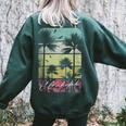 Ft Fort Lauderdale Florida Retro Vintage Beach Surf Surfing Florida & Merchandise Women's Oversized Sweatshirt Back Print Forest Ft Fort Lauderdale Florida Retro Vintage Beach Surf Surfing Florida & Merchandise Women's Oversized Sweatshirt Back Print Forest
