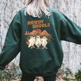 Howdy Ghouls Western Country Cowgirl Halloween Spooky Season Halloween Women's Oversized Sweatshirt Back Print Forest