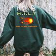 MILF Man I Love Fireball - 8 Bit Vintage Women's Oversized Sweatshirt Back Print Forest
