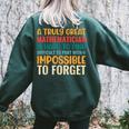 A Truly Great Mathematician Is Hard To Find - Math Teacher Math Women's Oversized Sweatshirt Back Print Forest