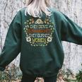 They Didn't Burn Witches They Burned Women's Oversized Sweatshirt Back Print Forest