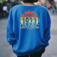 90 Years Of Being Awesome Vintage 1933 Limited Edition Women's Oversized Sweatshirt Back Print Royal Blue