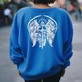 Angel Archangel Michael Warrior Women Oversized Sweatshirt Back Print Royal Blue