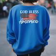 God Bless America I 4Th Of July Patriotic Usa Patriotic Women's Oversized Sweatshirt Back Print Royal Blue