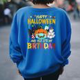 Happy Halloween Its My Birthday Born On 31St October Halloween Women's Oversized Sweatshirt Back Print Royal Blue