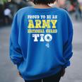 Proud To Be An Army National Guard Tio Military Uncle Women's Oversized Sweatshirt Back Print Royal Blue