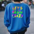 Retro Glow For Kids And Adults In Bright Colors 80 90 Women's Oversized Sweatshirt Back Print Royal Blue
