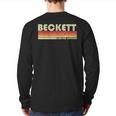 Beckett Name Personalized Retro Vintage Birthday Back Print Long Sleeve T-shirt