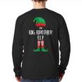Big Brother Elf Christmas Party Matching Family Group Pajama Back Print Long Sleeve T-shirt