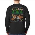 Corgi Dog Ugly Christmas Sweater Back Print Long Sleeve T-shirt