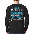 A Day Without Picnicking Picnicking Back Print Long Sleeve T-shirt A Day Without Picnicking Picnicking Back Print Long Sleeve T-shirt