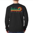 Evergreen Vintage Stripes Allouez Michigan Back Print Long Sleeve T-shirt