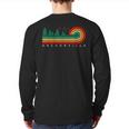 Evergreen Vintage Stripes Anchorville Michigan Back Print Long Sleeve T-shirt