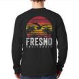 Fresno California Ca Vintage Retro Distressed Style Back Print Long Sleeve T-shirt