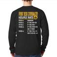 Front Desk Coordinator Hourly Rate Front Desk Manager Back Print Long Sleeve T-shirt