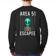 Alien Art Alien Lover Area 51 Escapee Alien Back Print Long Sleeve T-shirt