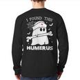 I Found This Humerus Boo Ghost Halloween Costume Back Print Long Sleeve T-shirt