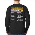 Sourcing Manager Hourly Rate Sourcing Director Back Print Long Sleeve T-shirt
