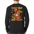 Happy Thanksgiving Day 2023 Pumpkin And Run Cute Turkey Trot Back Print Long Sleeve T-shirt