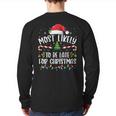Most Likely To Be Late For Christmas Xmas Matching Family Back Print Long Sleeve T-shirt