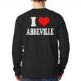 I Love Abbeville Back Print Long Sleeve T-shirt
