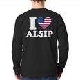 I Love Alsip I Heart Alsip Back Print Long Sleeve T-shirt