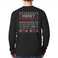 Merry Christmas Animal Filthy Ya Ugly Sweater Style Xmas Back Print Long Sleeve T-shirt