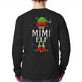 Mimi Elf Xmas Matching Family Group Christmas Party Pajama Back Print Long Sleeve T-shirt