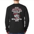 Mixed Martial Arts Never Underestimate Someone Back Print Long Sleeve T-shirt