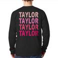 Name Taylor I Love Taylor Back Print Long Sleeve T-shirt