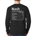 Nash Nutrition Birthday Personalized Name Idea Back Print Long Sleeve T-shirt