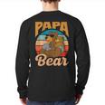 Papa Bear Lover Pun Animal Bears Bear Dad Father Daddy Back Print Long Sleeve T-shirt