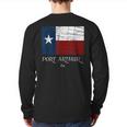 Port Arthur Tx Texas Flag City State Back Print Long Sleeve T-shirt