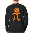 Pumpkin Pie Math Halloween Thanksgiving Pi Day Back Print Long Sleeve T-shirt