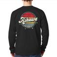 Retro Ashawa Home State Cool 70S Style Sunset Back Print Long Sleeve T-shirt
