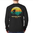 Retro Palmview South Texas Big Foot Souvenir Back Print Long Sleeve T-shirt