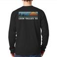 Retro Sunset Stripes Leon Valley Texas Back Print Long Sleeve T-shirt