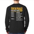 Sourcing Manager Hourly Rate Sourcing Director Back Print Long Sleeve T-shirt