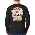 Spicy Salsa Group Condiment Team Halloween Costume Back Print Long Sleeve T-shirt
